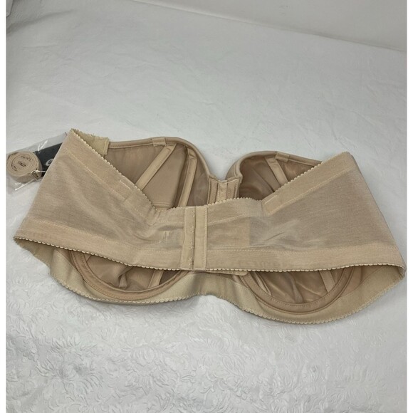 NWT Elila Plus Size Beige Strapless Convertible Straps Nude Bra Not Padded 44D - Picture 5 of 12
